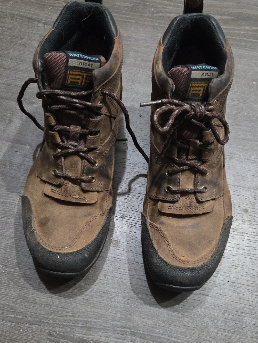 Ariat Womens Brown Work Hiking Boots with Black Toe Caps